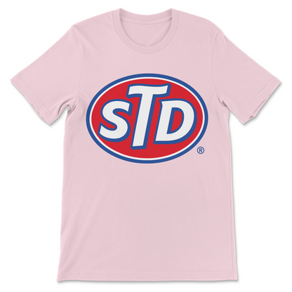 Funny grunge t-shirt parody featuring STD inappropriate joke.
