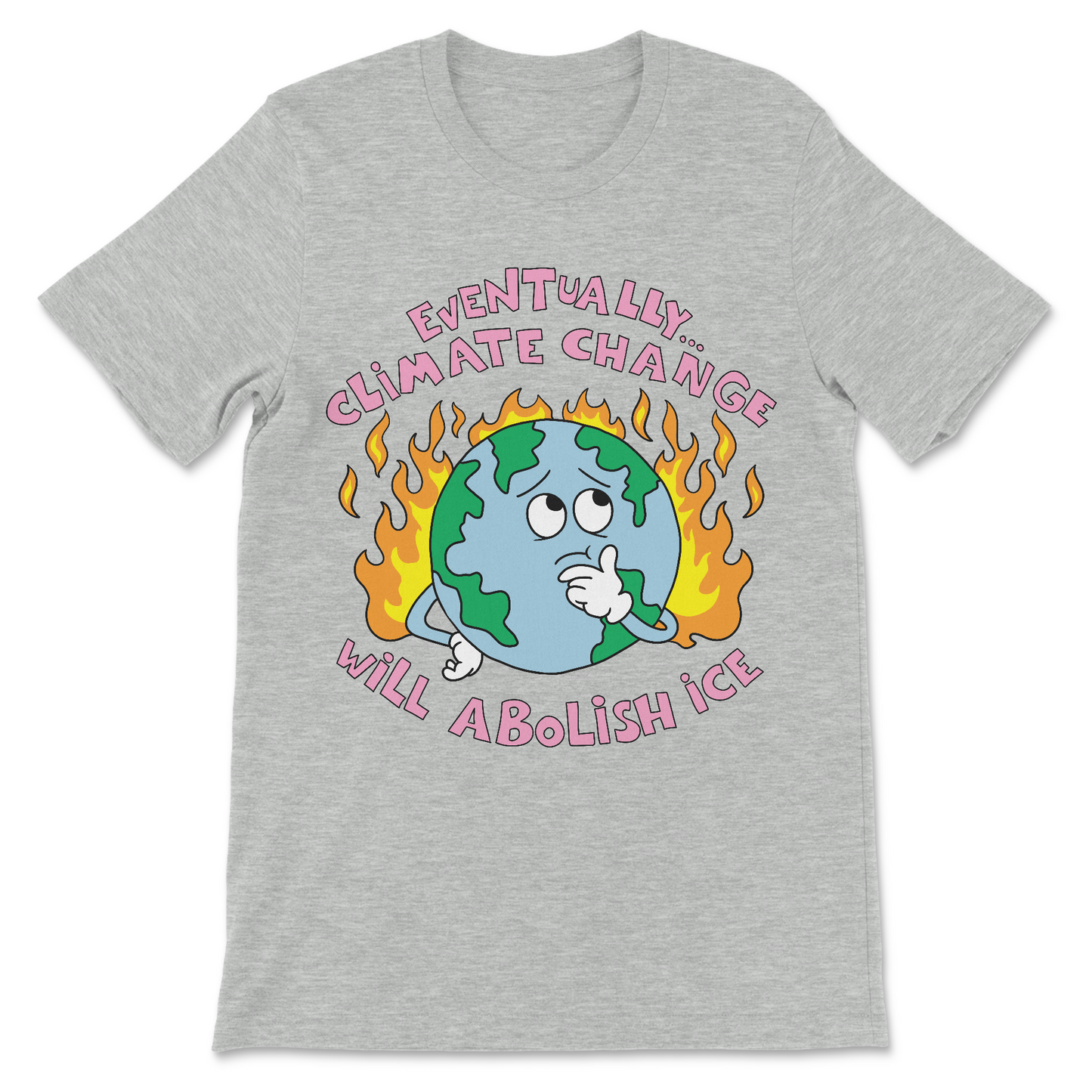 Offensive anti-ICE graphic tee with bold text design
