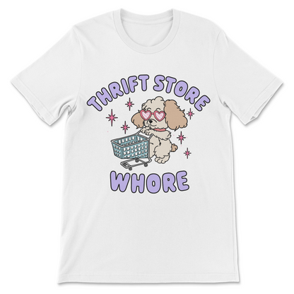 funny vulgar womens graphic tee thrift joke
