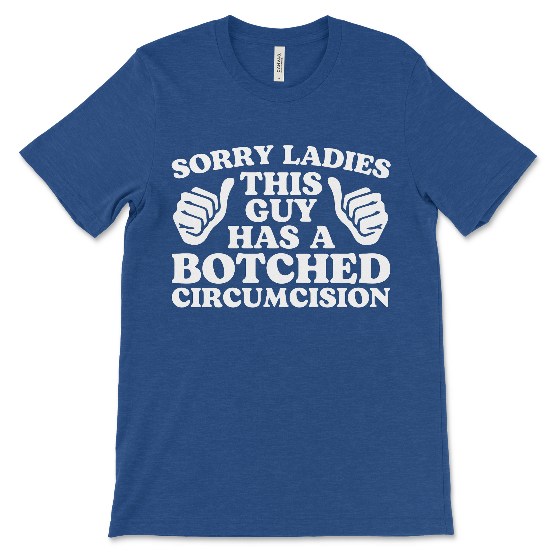 Dark humor shirt for men, funny dirty t-shirt with crude circumcision joke
