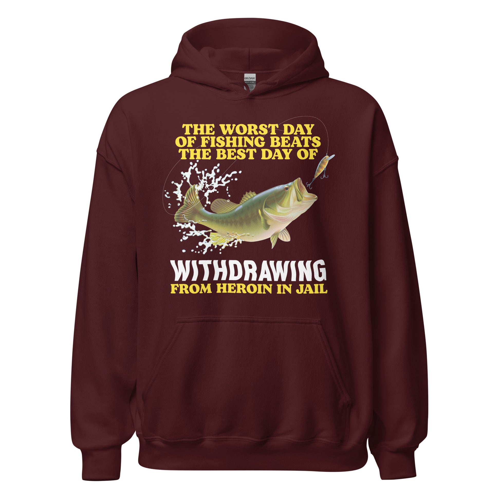 This hoodie mixes dark humor with fishing satire for a truly offensive meme vibe. Perfect for fans of fishing and weird graphic hoodies with nsfw humor. A unique hoodie for people who appreciate weirdcore clothing.


