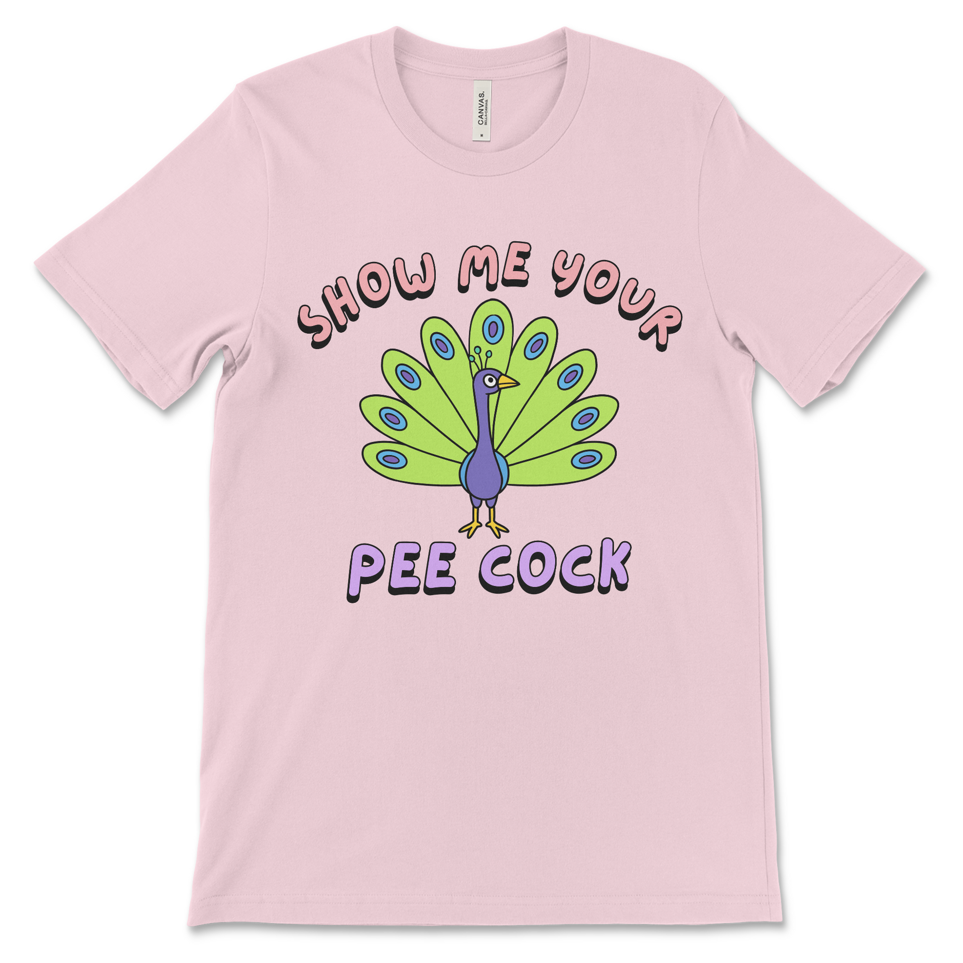 Offensive peacock pun shirt with adult humor. A cheeky tee for bird lovers, gag gifts, and anyone into rude, inappropriate, or sarcastic t-shirts.