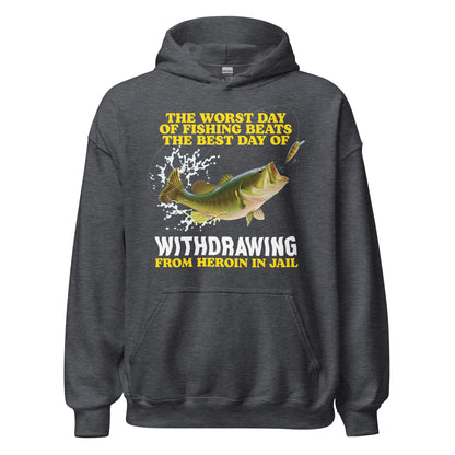Funny hoodie for adults with a love for fishing and the most offensive hoodies. This graphic hoodie mixes nsfw jokes with memes. Ideal for fans of weird t-shirts and unhinged hoodies that make people stare.

