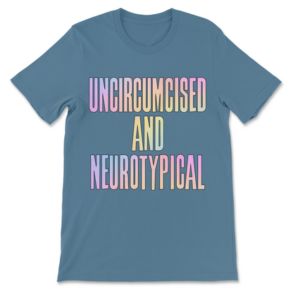 Absurd humor graphic tee featuring an oddly specific personal statement, colorful typography and bizarre deadpan comedy design