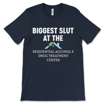 Vulgar and obscene Biggest Slut shirt for fans of raunchy novelty tees.
