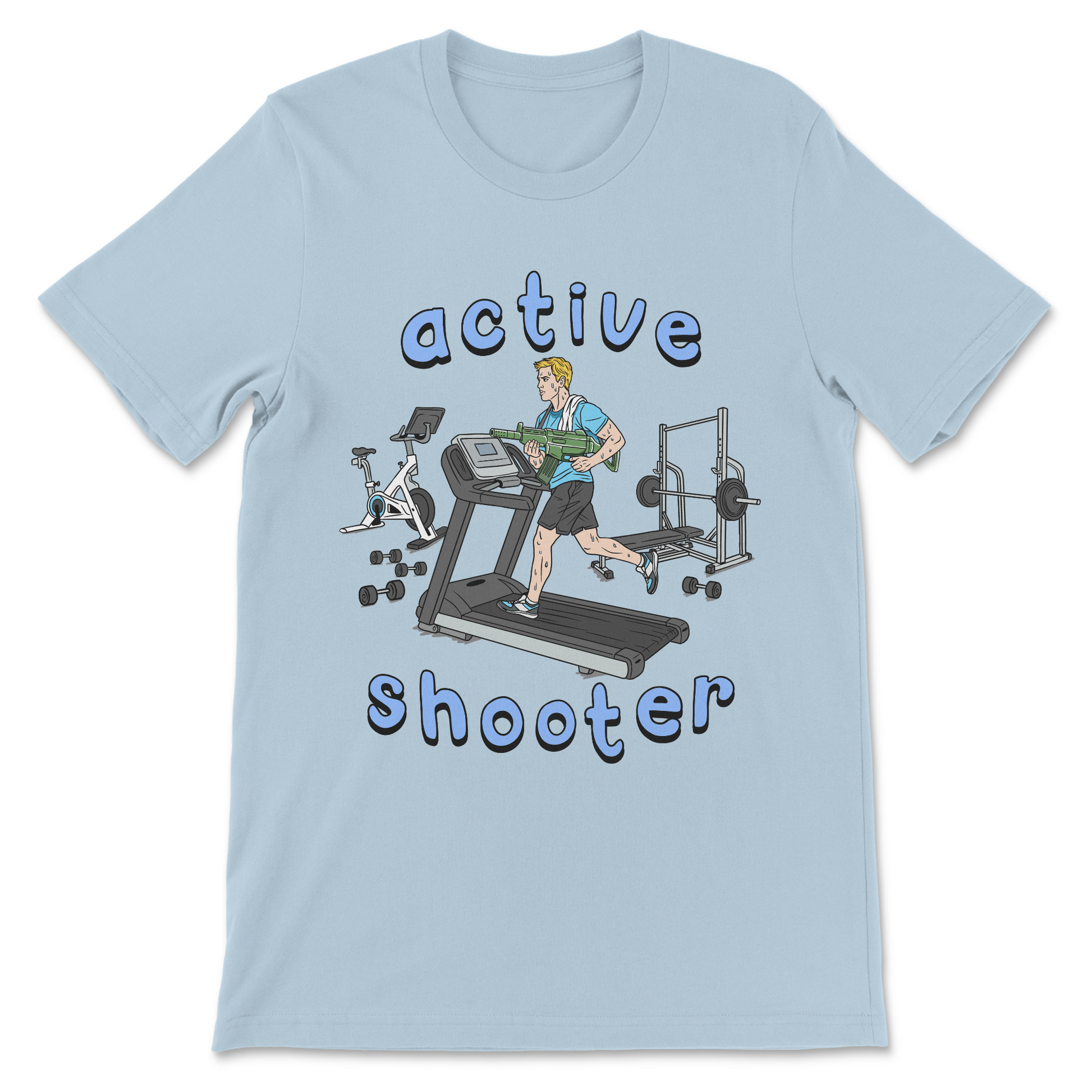 Edgy offensive Active Shooter humor shirt