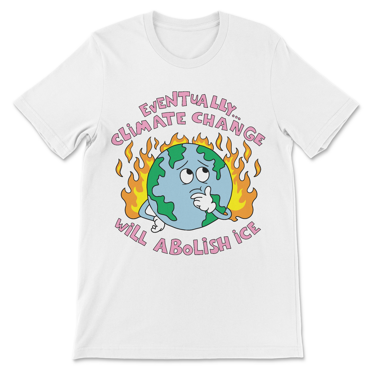 Weird offensive political shirt with Abolish ICE phrase
