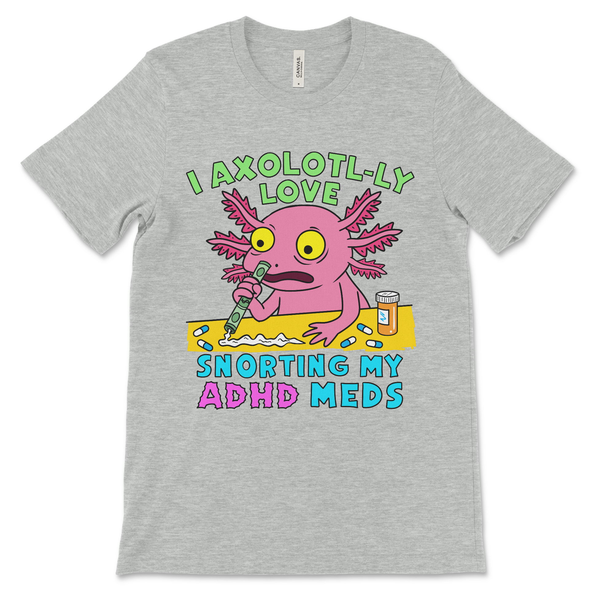 Ironic drug humor graphic tee, perfect gag gift for Gen Z and adults