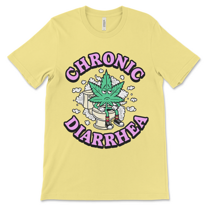 Graphic weed shirt with crude toilet humor and marijuana reference. Designed for stoners looking for funny and offensive apparel.