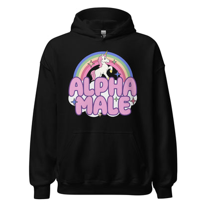 Ironic unicorn meme hoodie for edgy funny fashion