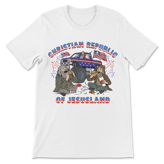 christian republic of jesusland shirt funny political satire tee

