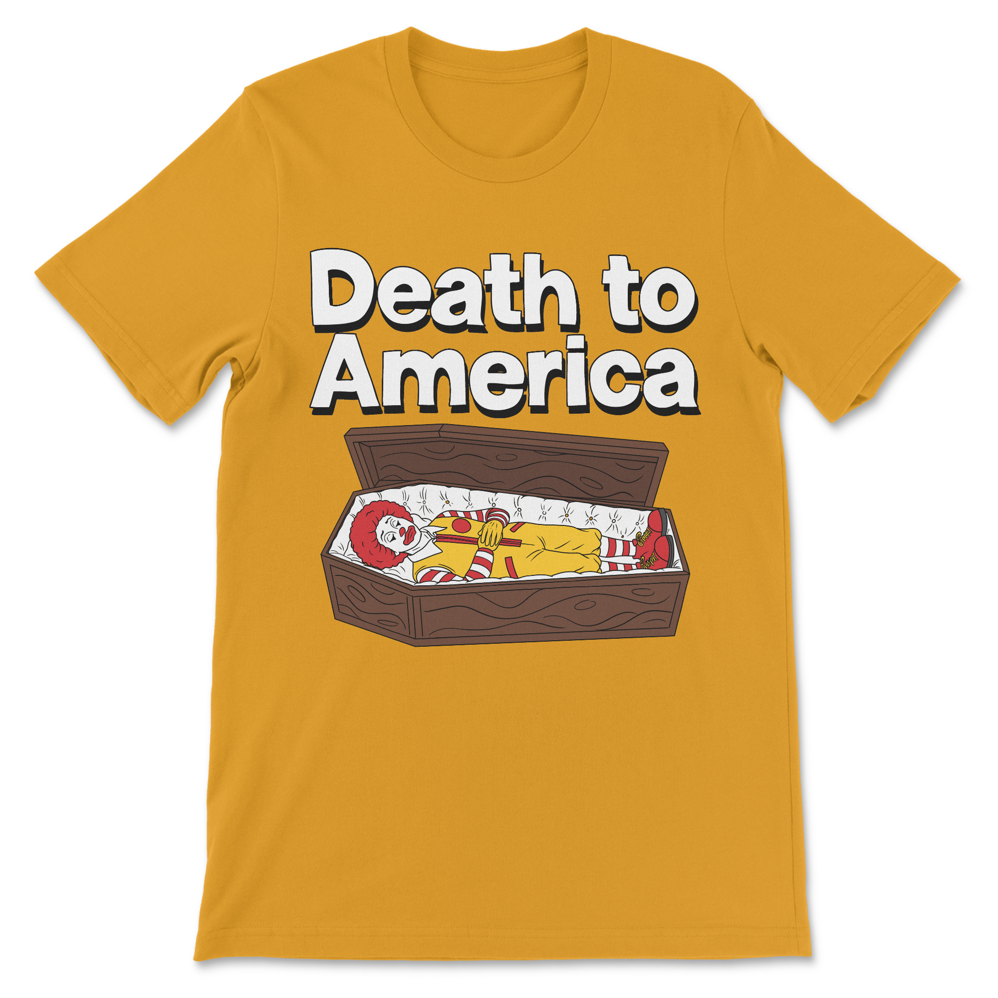 anti america shirt dead clown artwork fast food culture political satire shirt
