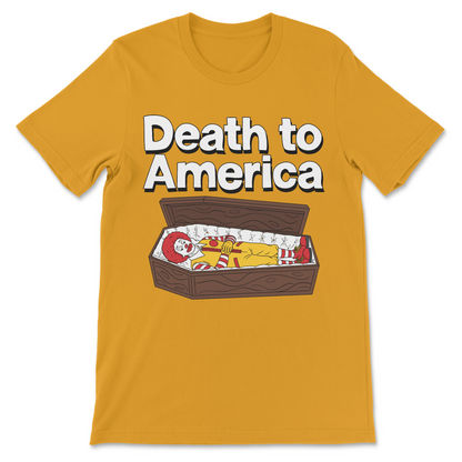anti america shirt dead clown artwork fast food culture political satire shirt
