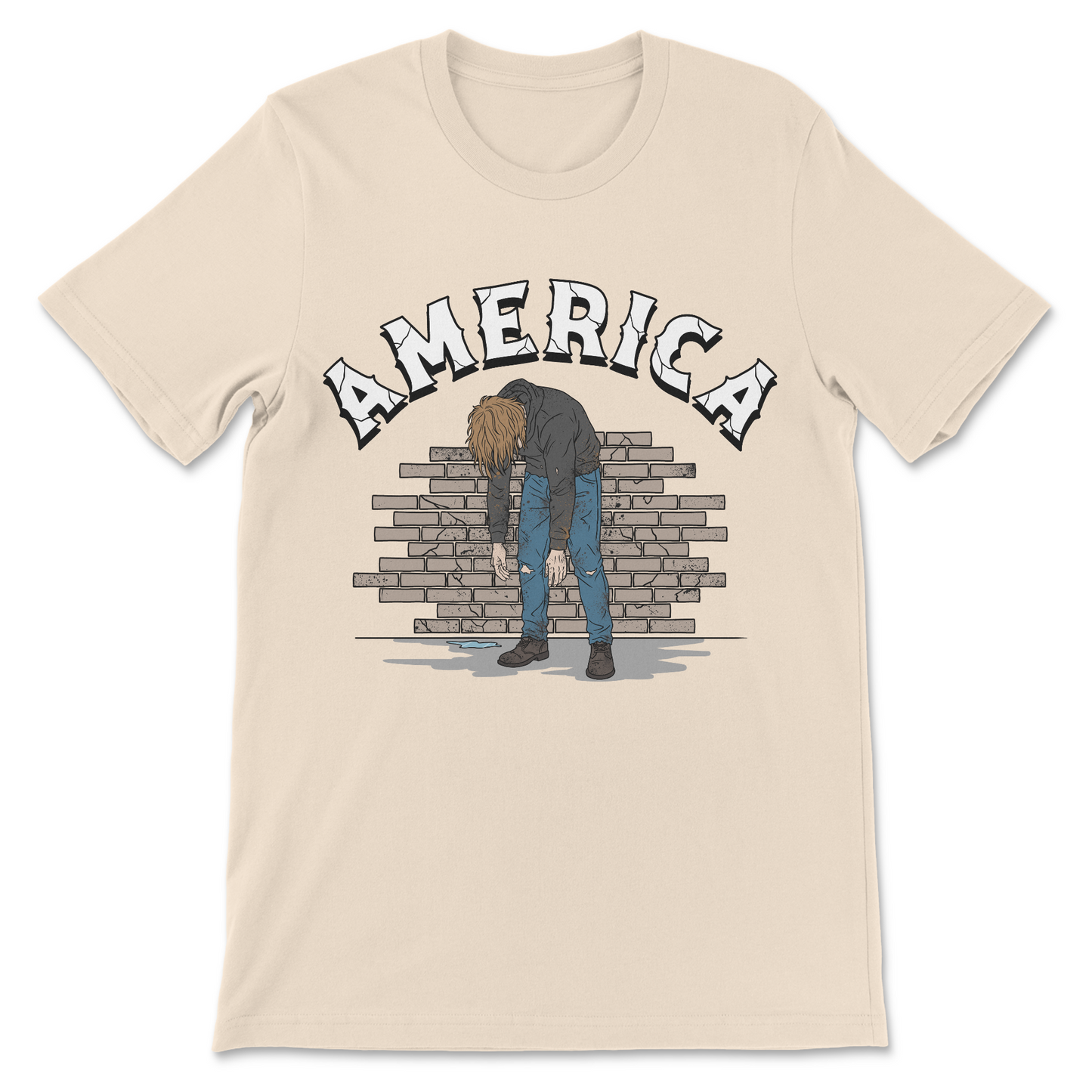 Cynical America dark humor graphic tee
