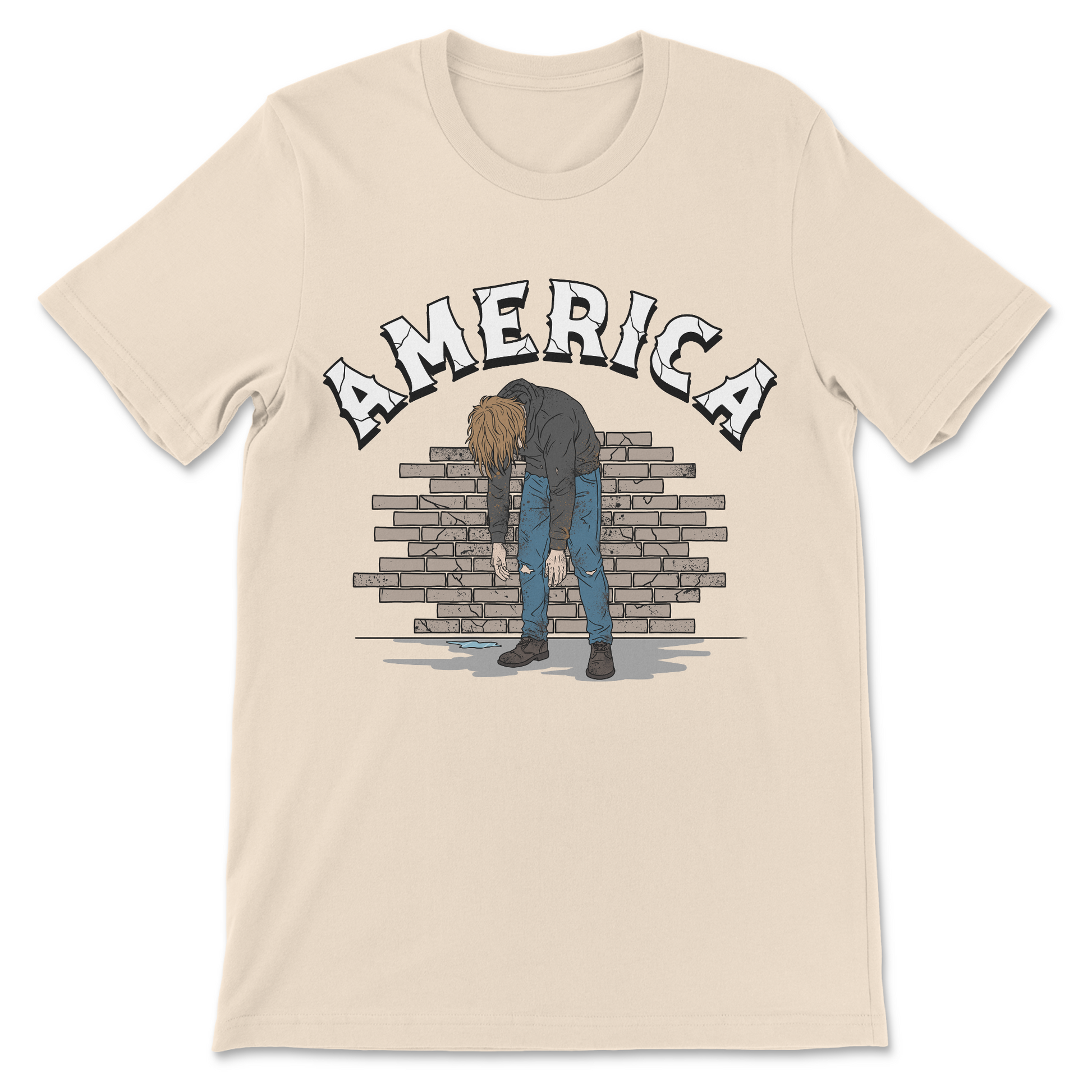 Cynical America dark humor graphic tee
