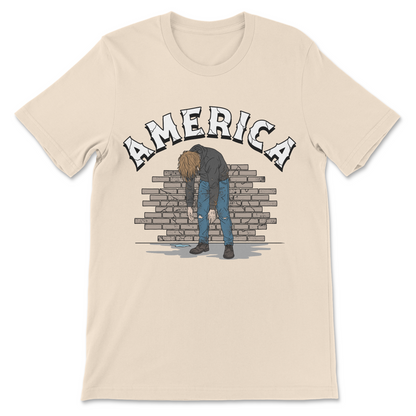 Cynical America dark humor graphic tee
