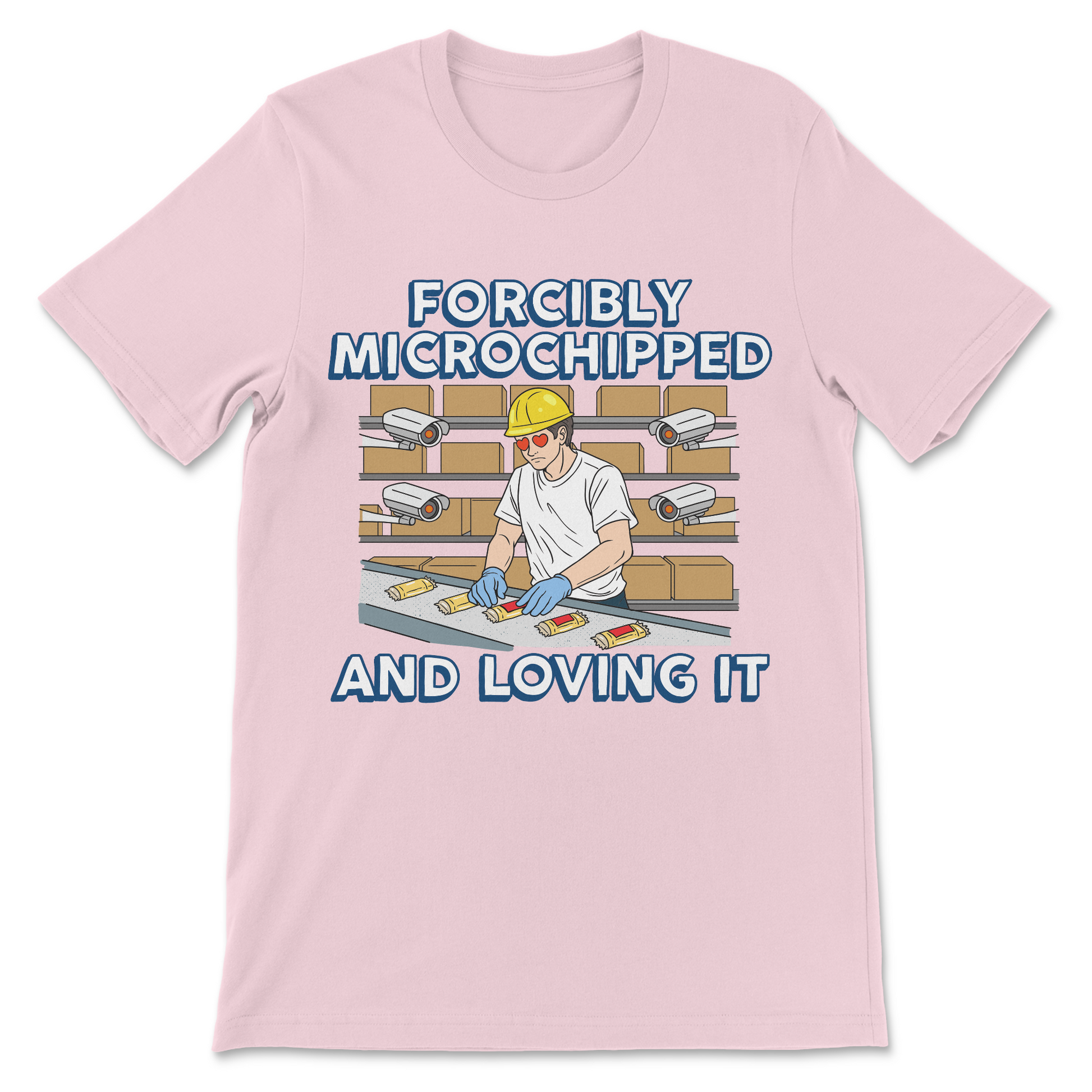 Anti corporate shirt showing robots replacing human workers
