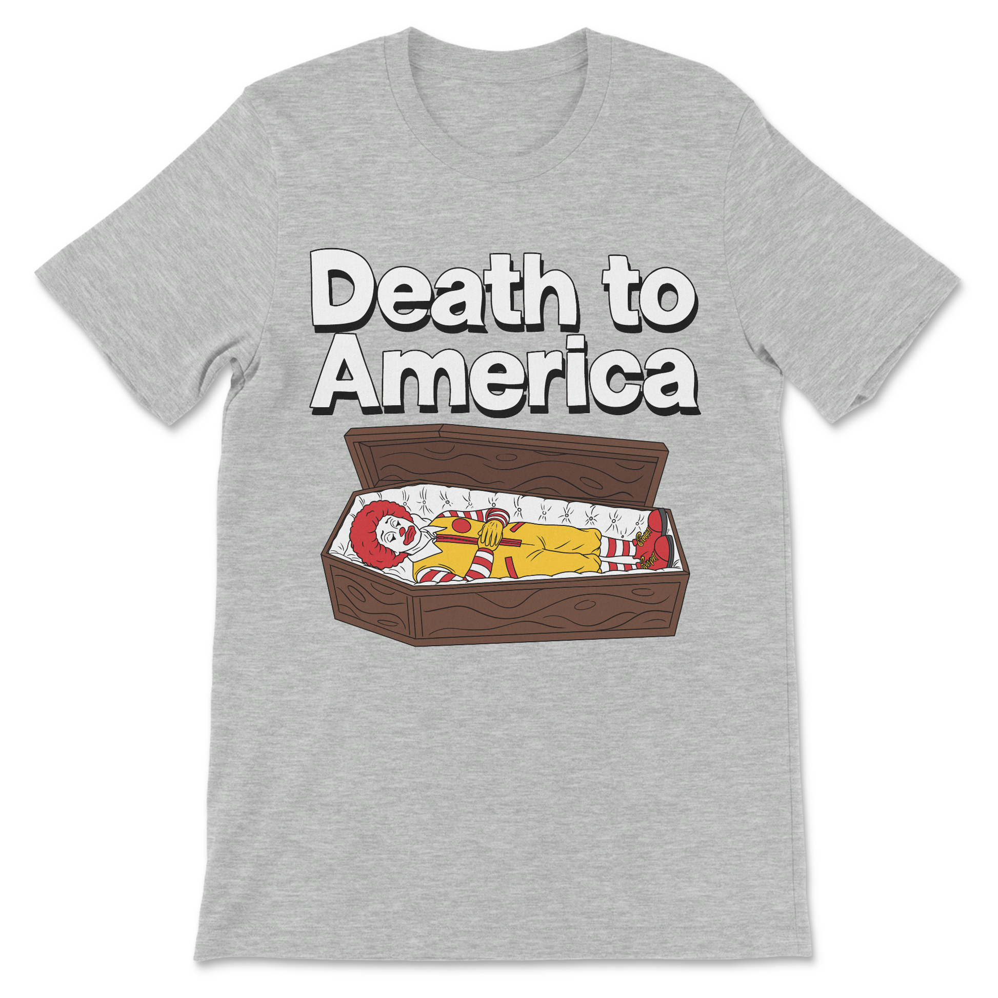 dead clown USA shirt funny anti america graphic shirt fast food politics satire
