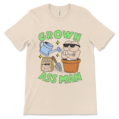 Hilarious Grown Ass Man shirt for lovers of stupid humor and weird memes. Funny novelty t-shirt that makes the perfect gag gift or graphic tee.