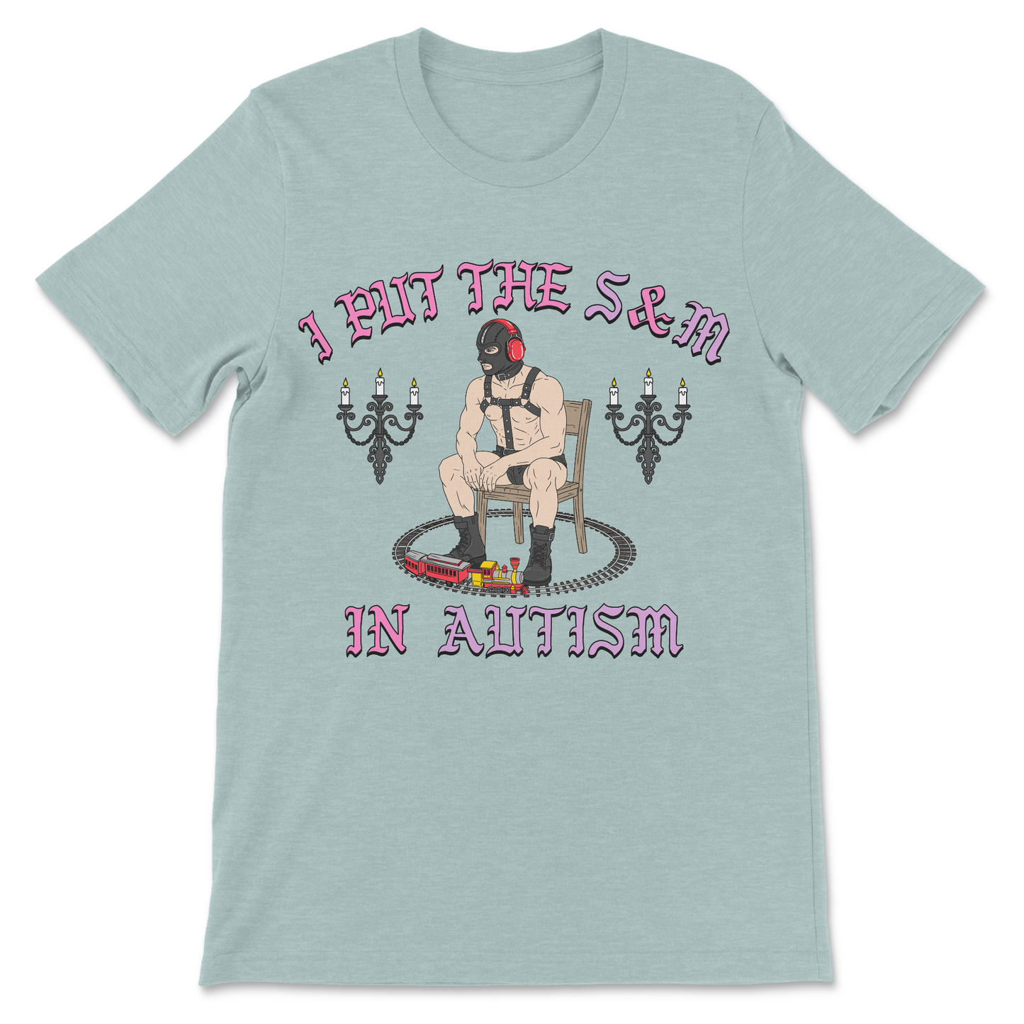 Sarcastic autistic shirt with I Put The S and M In Autism text for fans of offensive humor.
