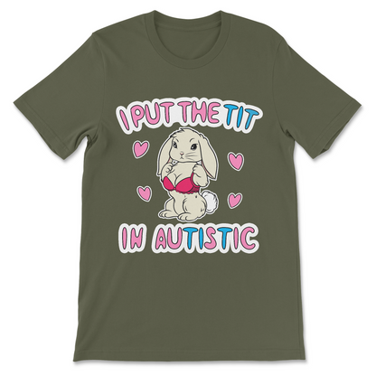 brainrot style t-shirt with inappropriate autism humor
