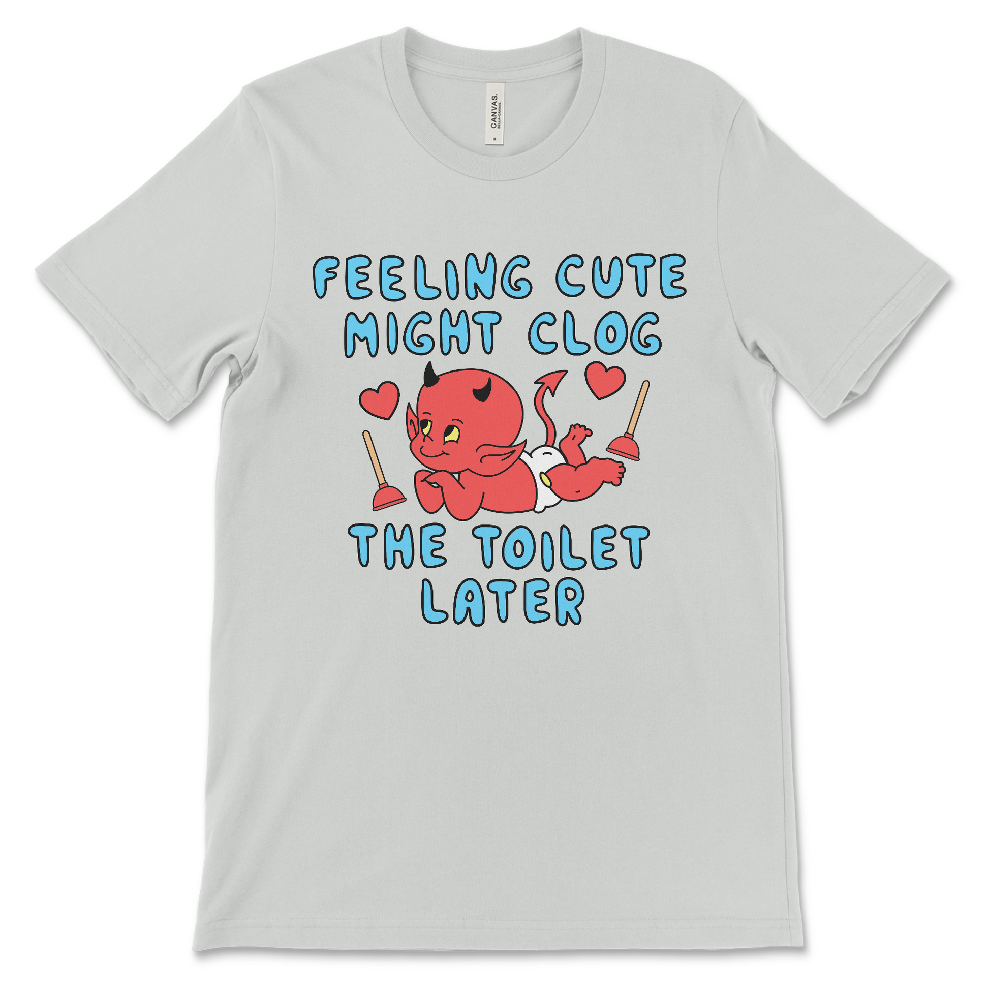 Funny inappropriate women’s shirt with gross-out toilet humor.