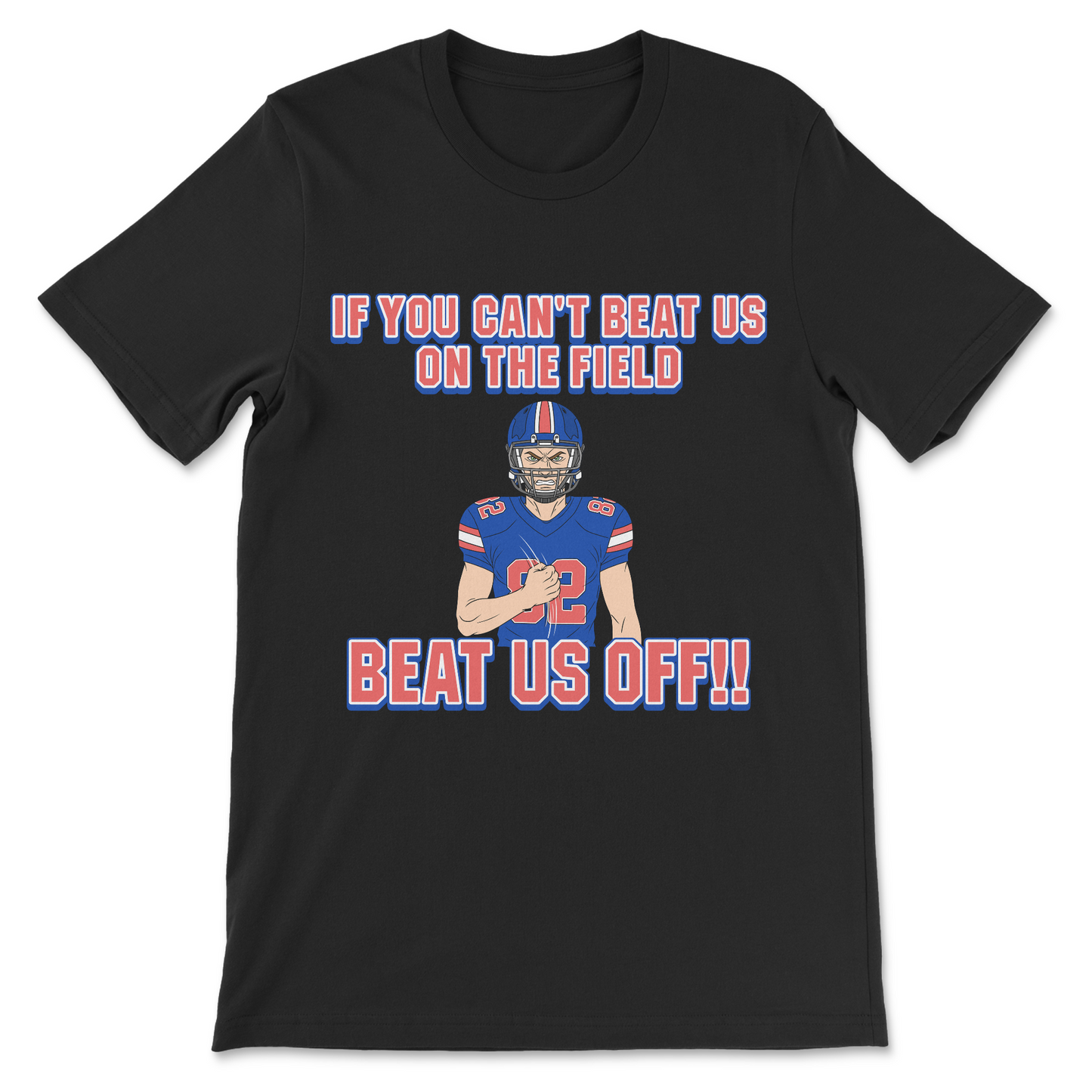 funny football fan shirt with inappropriate joke
