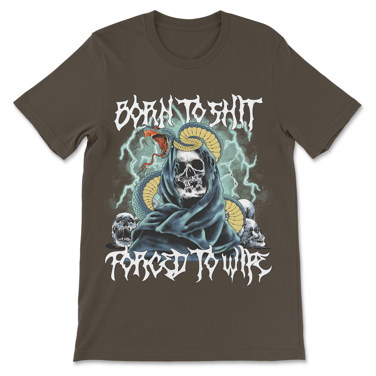 Poop humor shirt with Born to Shit Forced to Wipe graphic