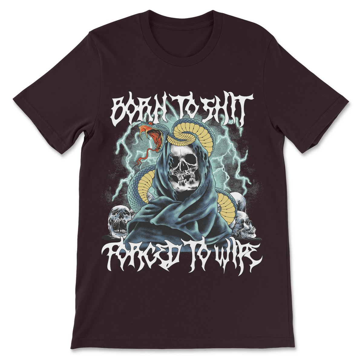 Born to Shit Forced to Wipe poop humor t-shirt