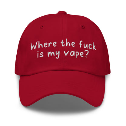 a rude dad hat featuring a vaping meme