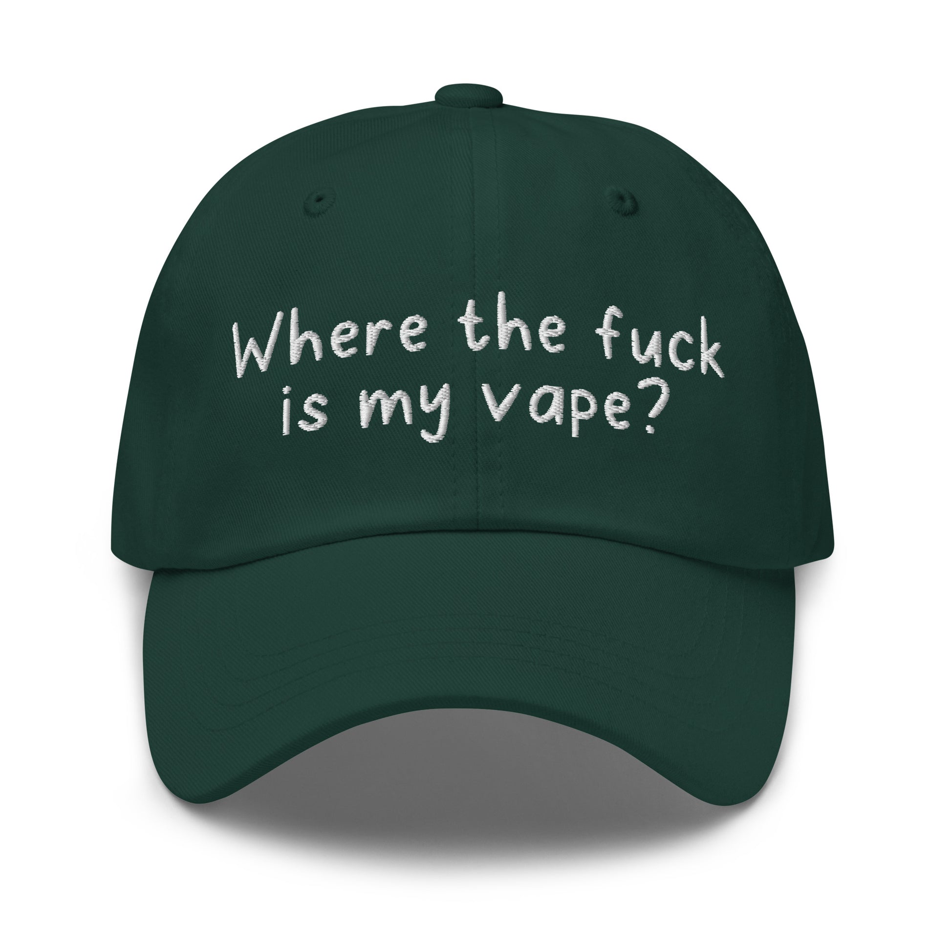 a funny embroidered dad hat 