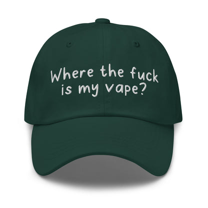a funny embroidered dad hat 
