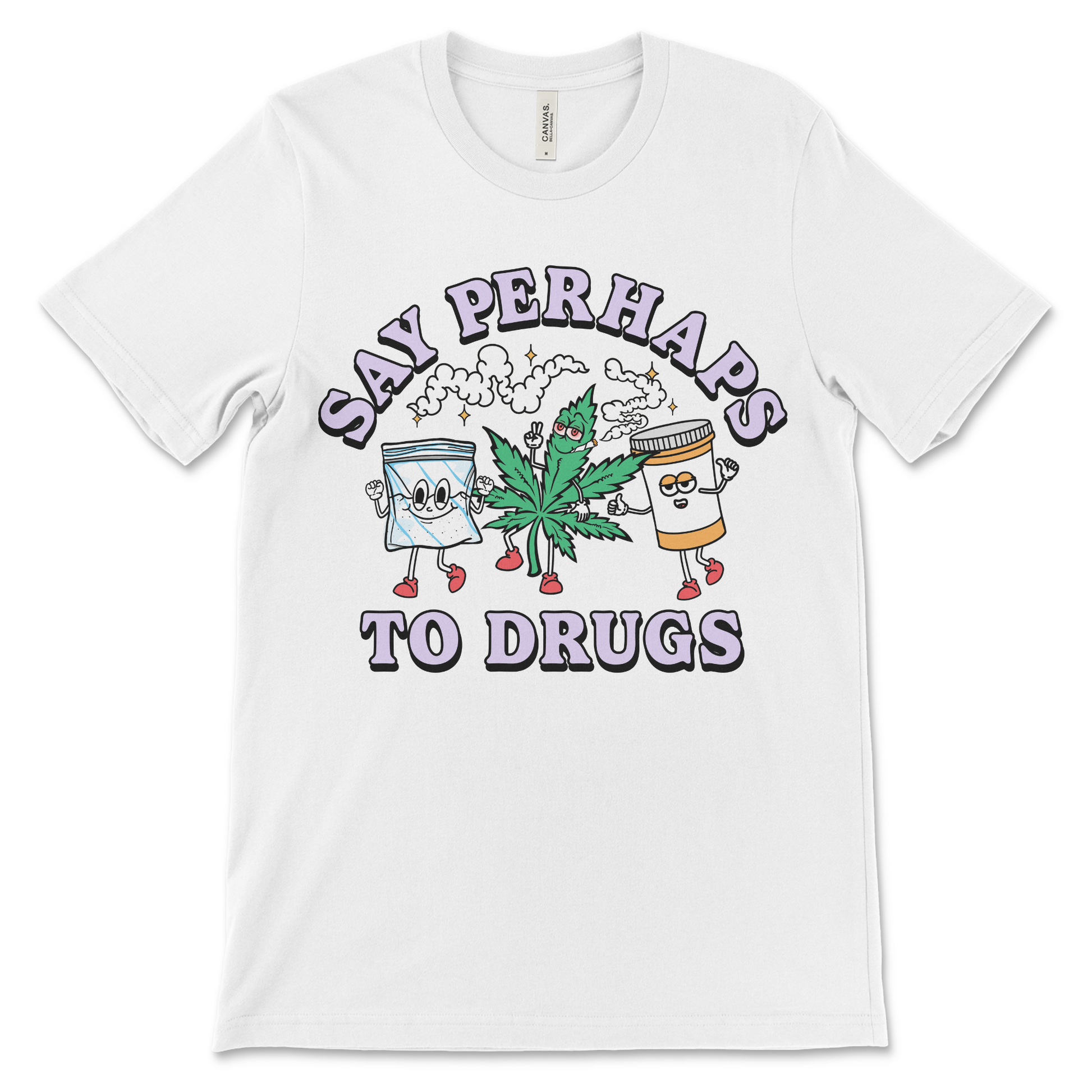 cocaine t shirt with offensive drug humor print