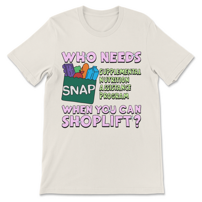 cursed meme tee mocking snap benefits
