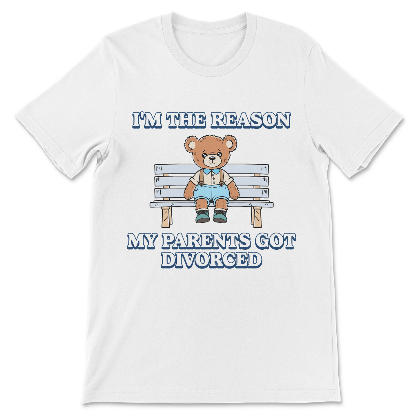 weird graphic tee I'm the reason my parents got divorced
