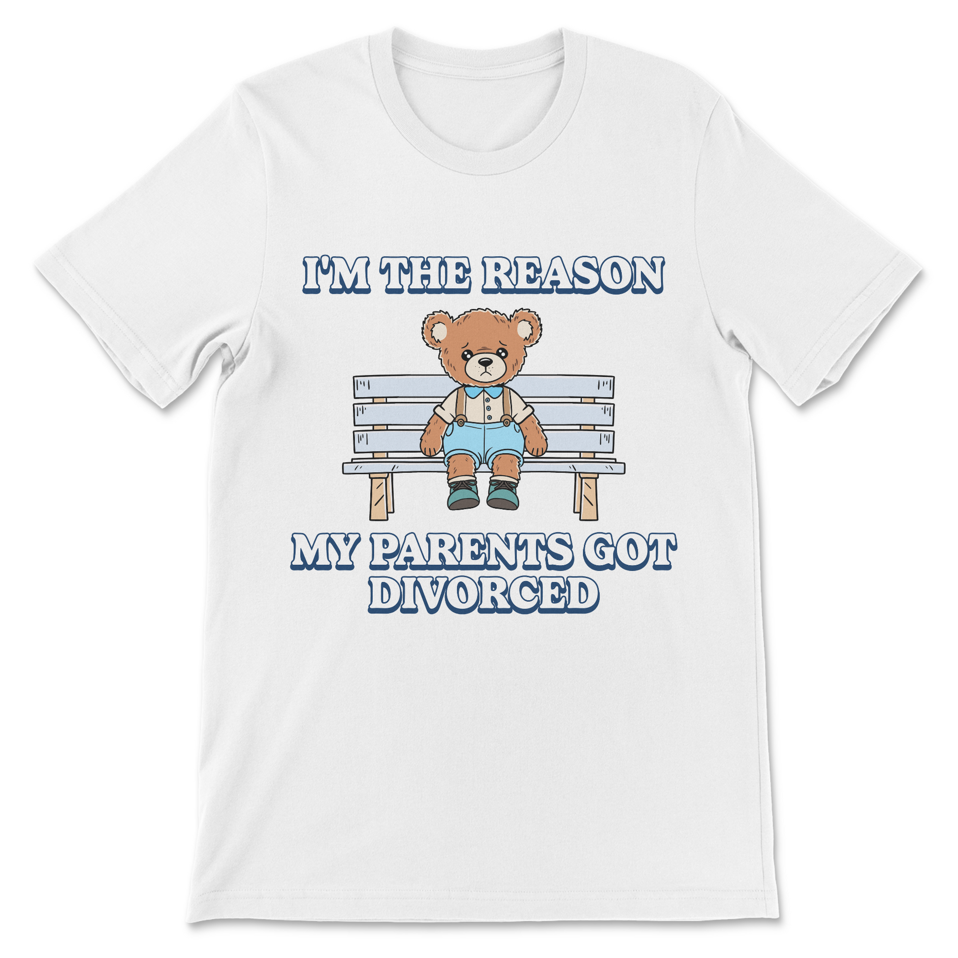 weird graphic tee I'm the reason my parents got divorced
