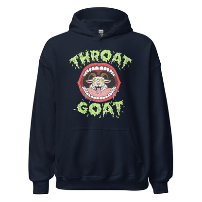 an offensive graphic hoodie featuring a crude slogan for adult humor
