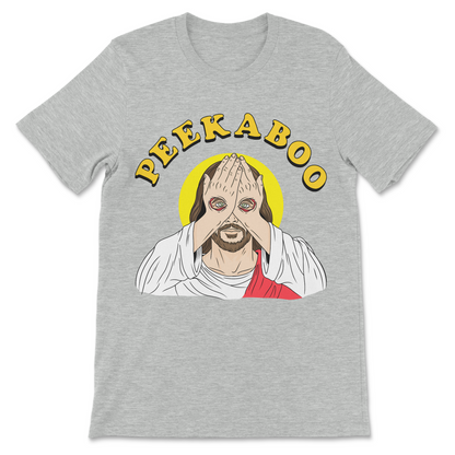 a dark humor meme tee about Jesus 