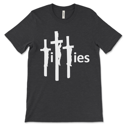 Anti religion shirt with crude adult theme.