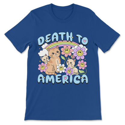 Offensive meme shirt featuring Death to America phrase
