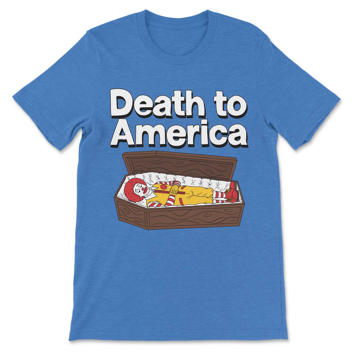 funny political shirt USA clown dead fast food and politics satire design
