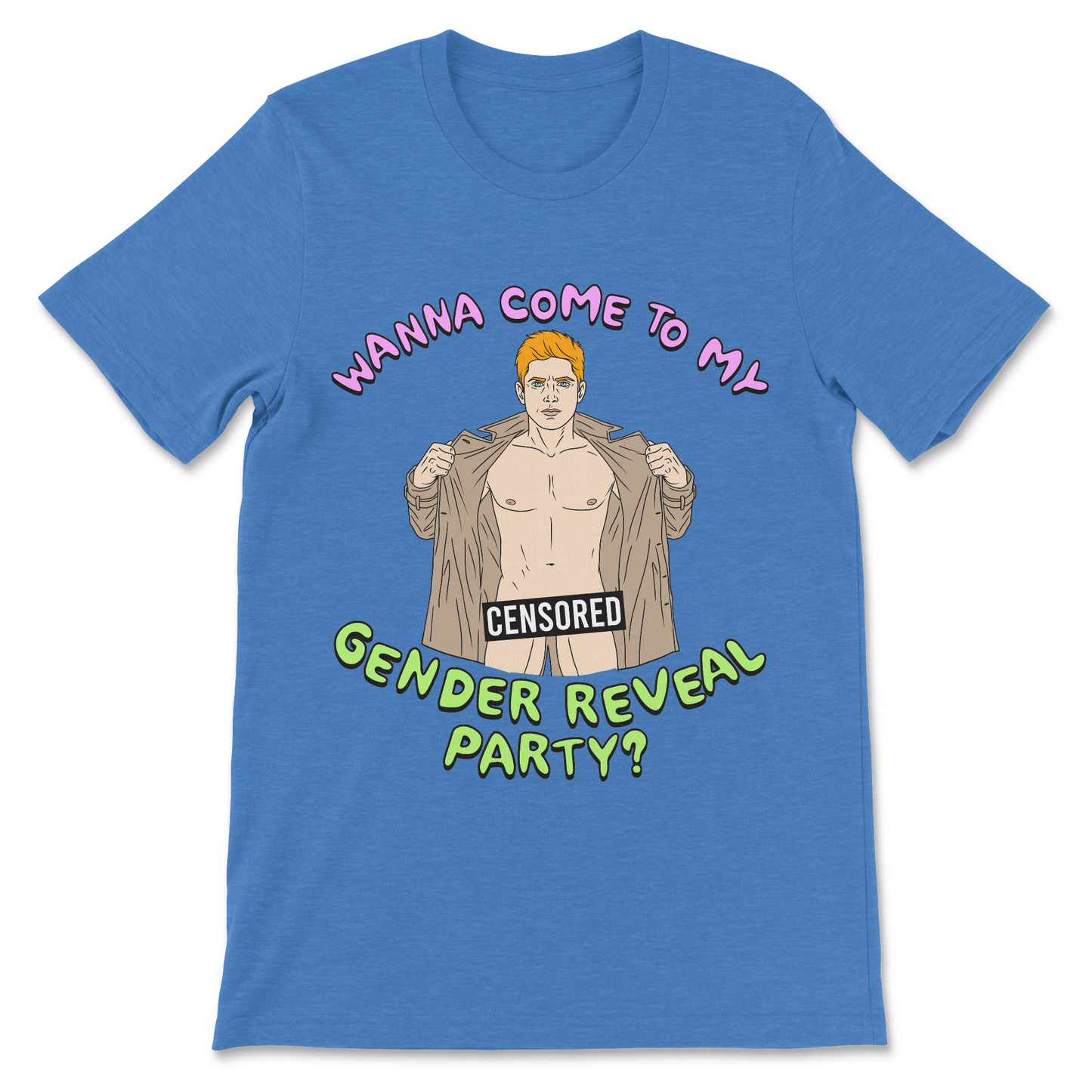 Explicit dirty gender reveal meme shirt shady guy flashing design