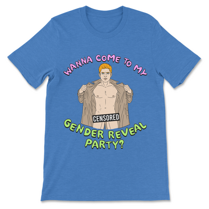 Explicit dirty gender reveal meme shirt shady guy flashing design