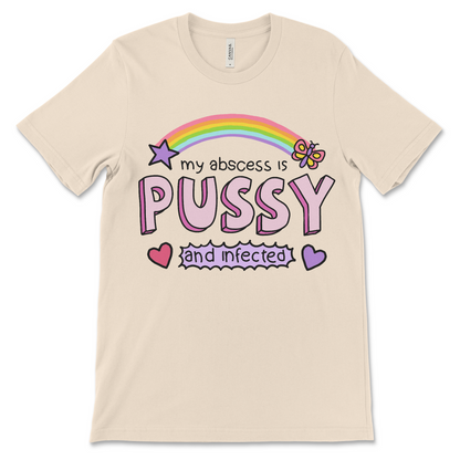 Raunchy t shirt in a weird graphic style, ideal for inappropriate shirt exchanges.
