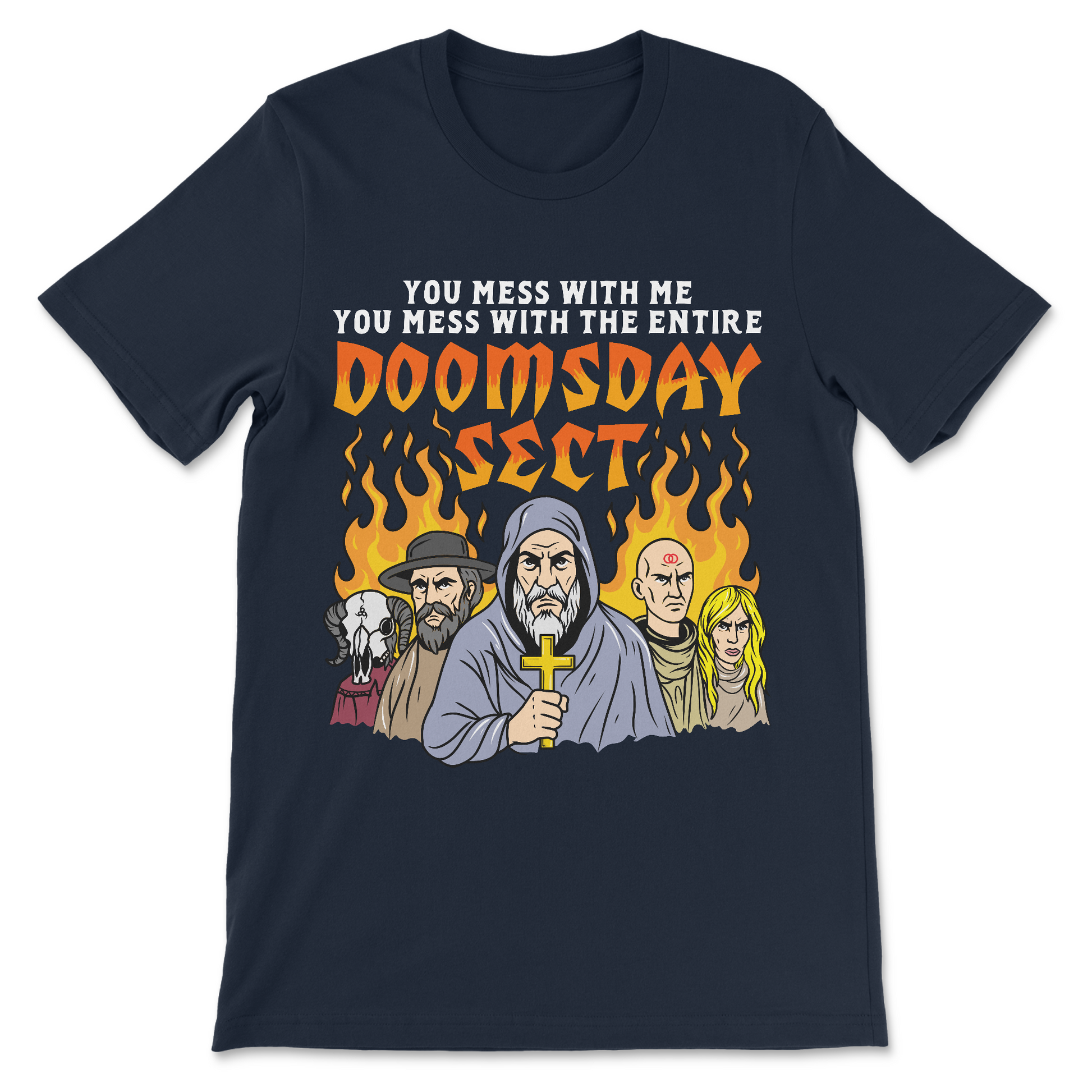 weird internet humor shirt parodying cults
