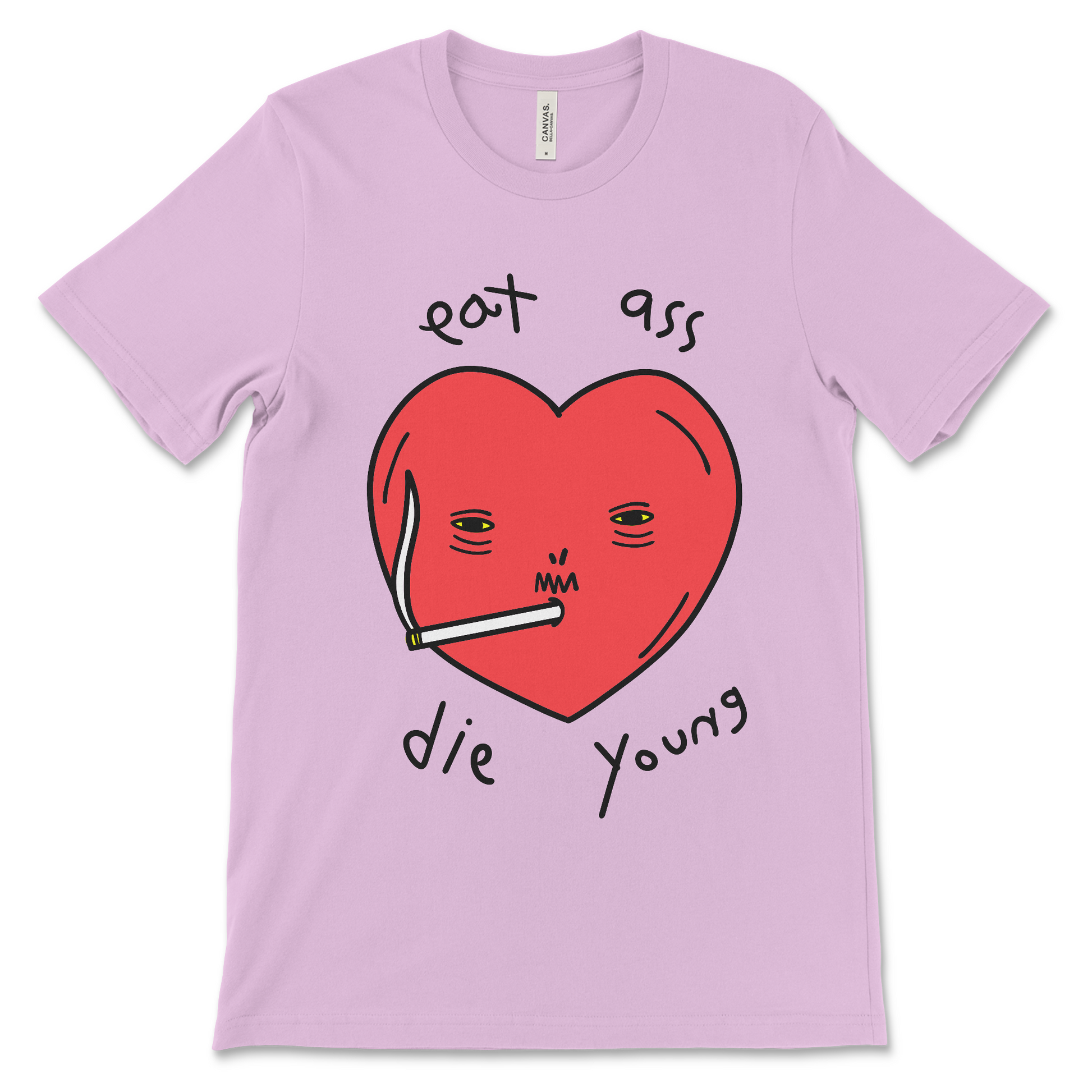 Funny offensive t-shirt with eat ass phrase
