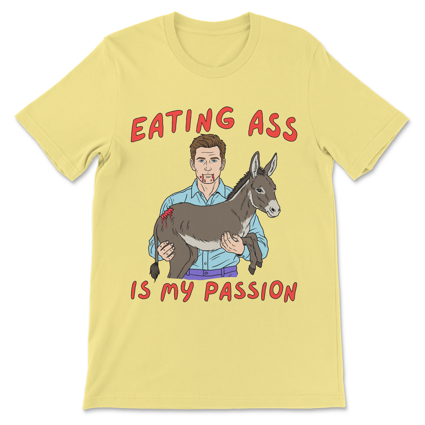 funny inappropriate eating ass shirt graphic tee
