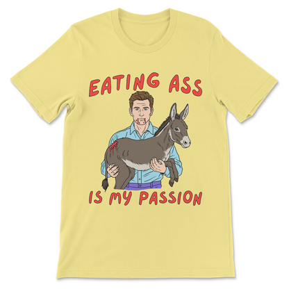 funny inappropriate eating ass shirt graphic tee
