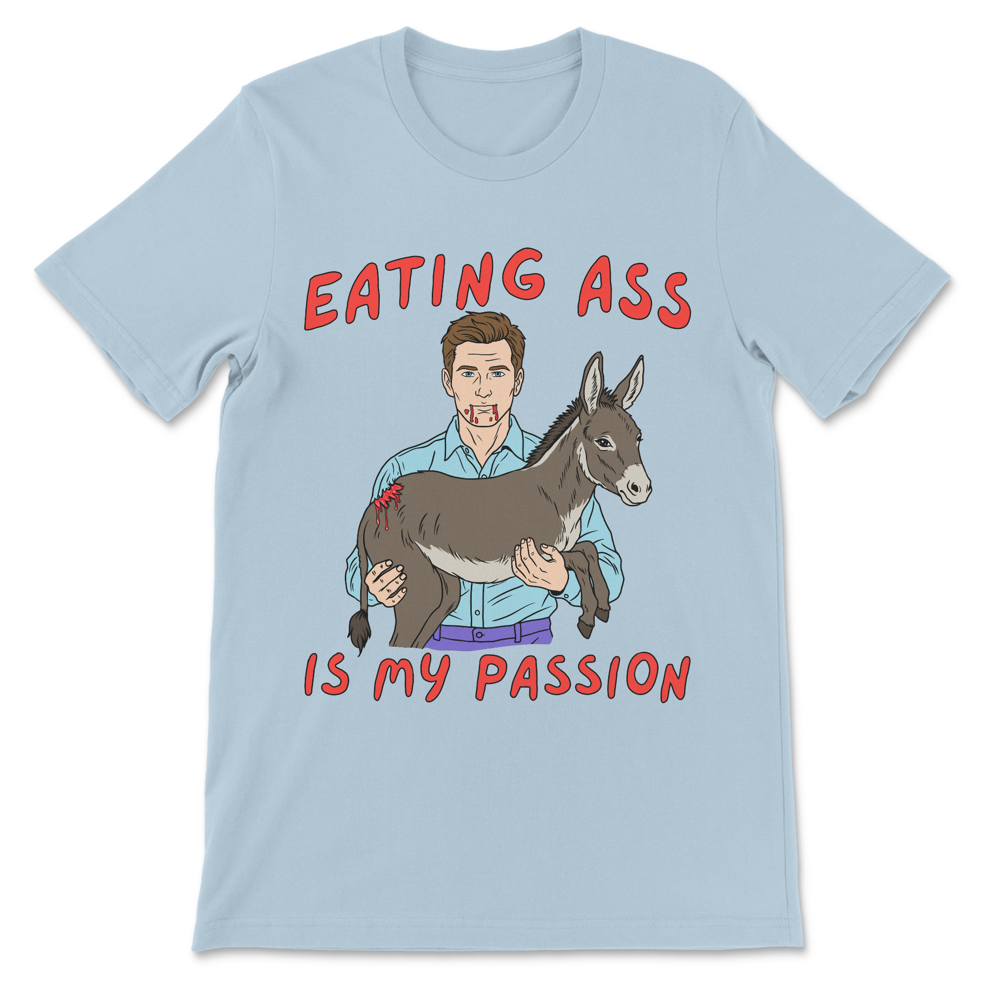 offensive meme shirt eating ass design
