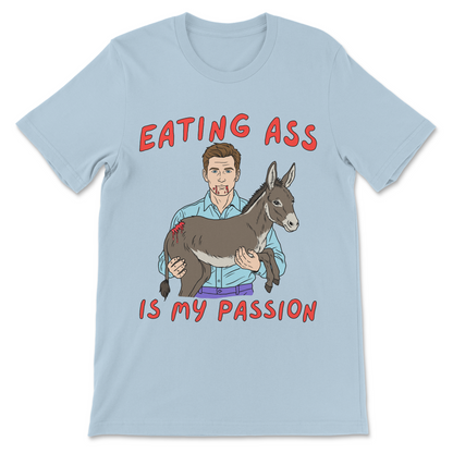 offensive meme shirt eating ass design
